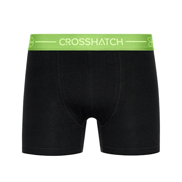 Crosshatch Mens Astral Bright Boxer Shorts (3-pack) L Svart Black L