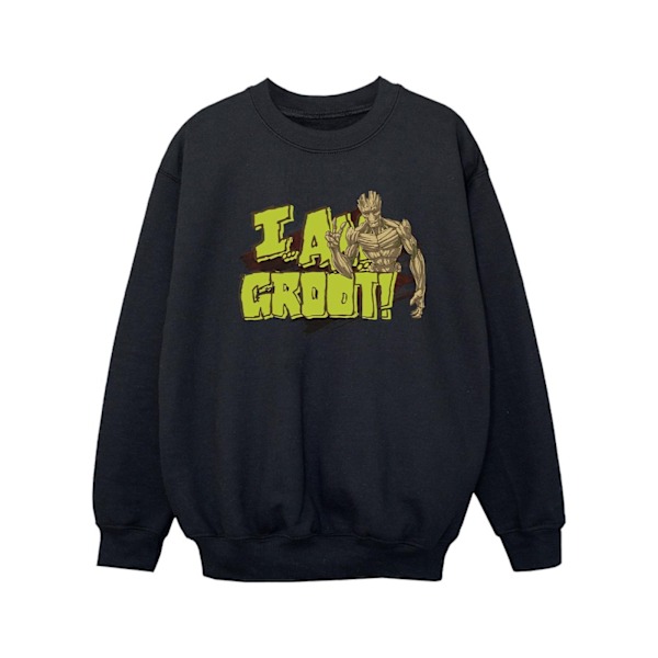 Guardians Of The Galaxy Girls I Am Groot Sweatshirt 7-8 År B Black 7-8 Years