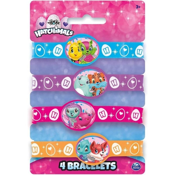 Hatchimals Characters silikonarmband (paket med 4) One Size Mu Multicoloured One Size