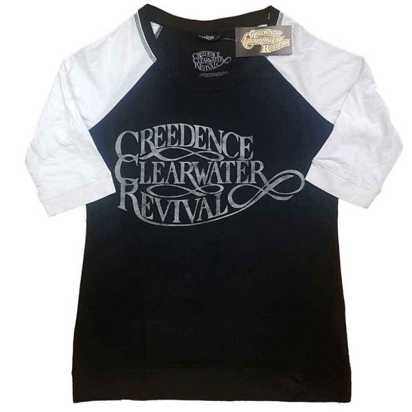 Creedence Clearwater Revival Dam/Dam Vintage Logo Raglan Black/White 4XL