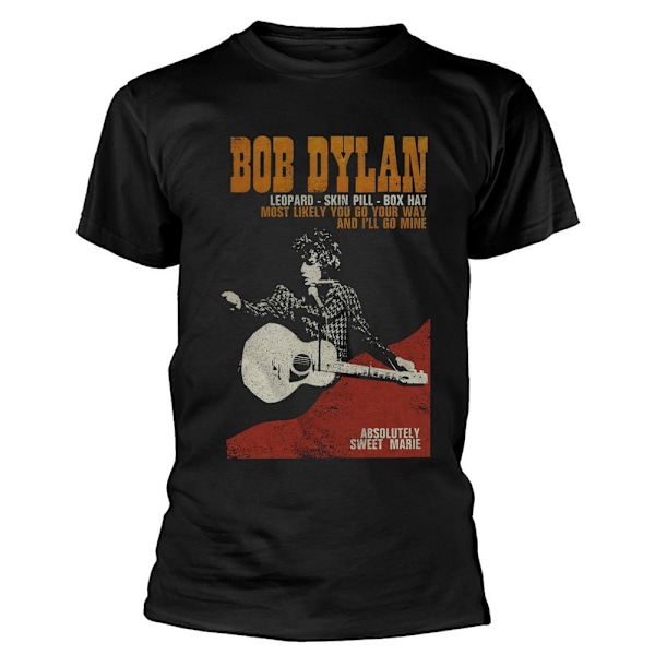 Bob Dylan Unisex Adult Sweet Marie Bomull T-shirt L Svart Black L