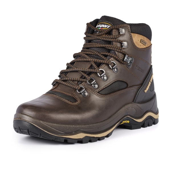 Grisport Quatro vaxat läder vandringskängor 10 UK brun Brown 10 UK