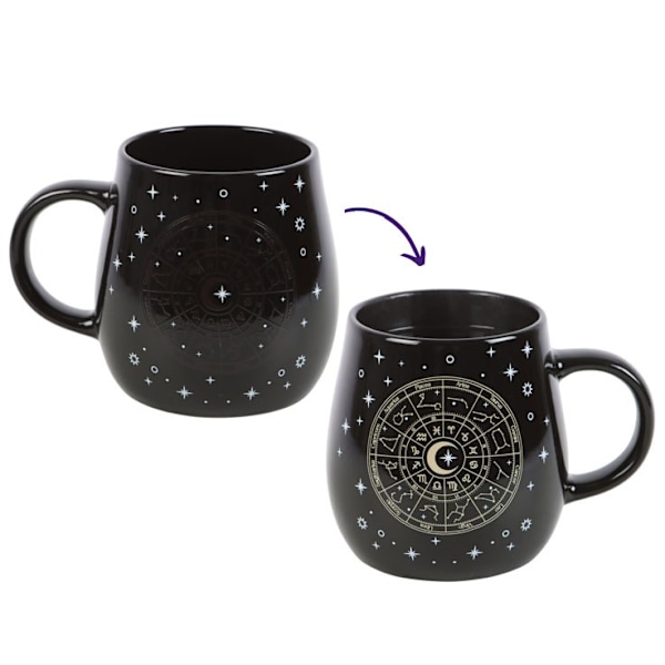Something Different Astrologihjul Värmeförändrande Mugg En Storlek Black One Size