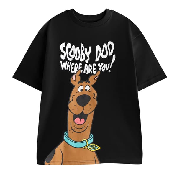 Scooby Doo Pyjamas för män, kortärmad, lång, L, svart Black/Blue L