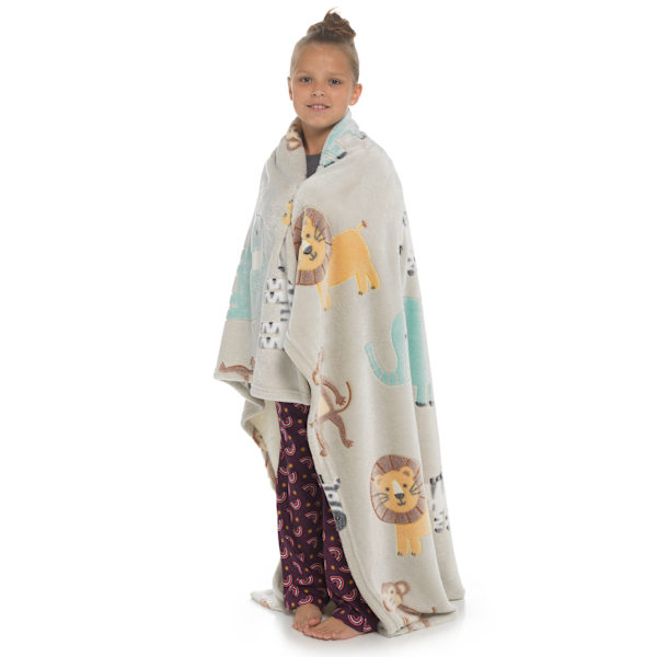 RJM Barn/Barn Glow In The Dark Safari Throw En Storlek Grå Grey One Size