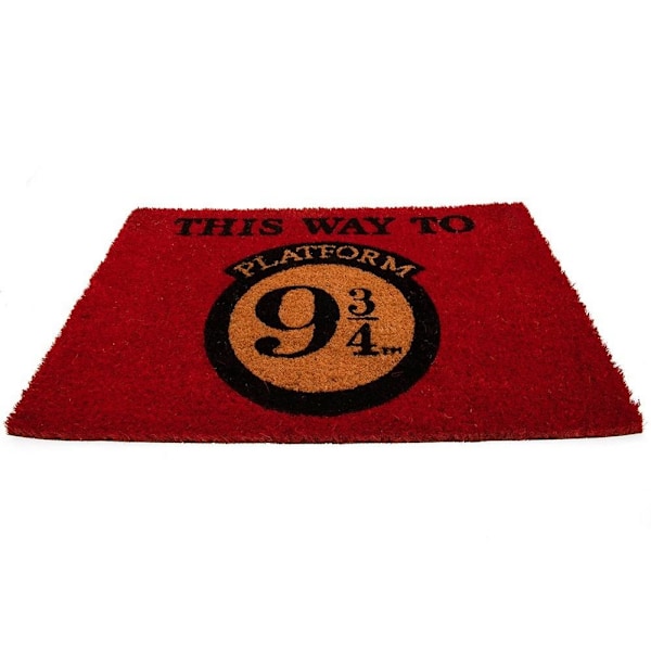 Harry Potter This Way To Platform 9 3/4 Dörrmatta En Storlek Svart Black/Red One Size