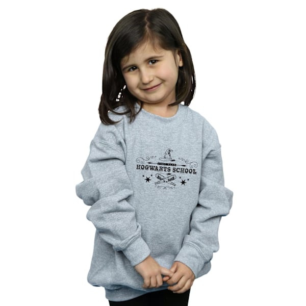 Harry Potter Tjejer Hogwarts Första Året Sweatshirt 9-11 År Sp Sports Grey 9-11 Years