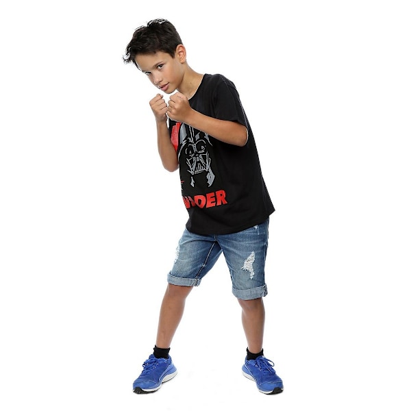 Star Wars Boys Darth Vader Poster Bomull T-shirt 7-8 år Svart Black 7-8 Years