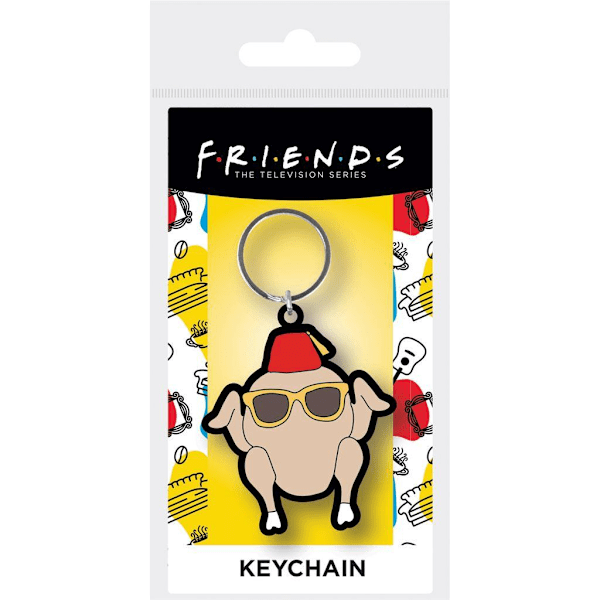 Friends Kalkon Gummi Nyckelring En Storlek Off White/Röd/Silver Off White/Red/Silver One Size