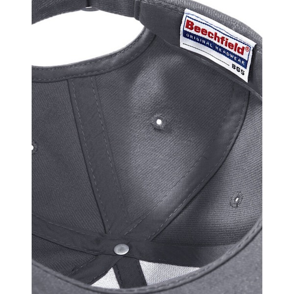 Beechfield Unisex Pro-Style Heavy Brushed Cotton Baseball Cap Graphite One Size