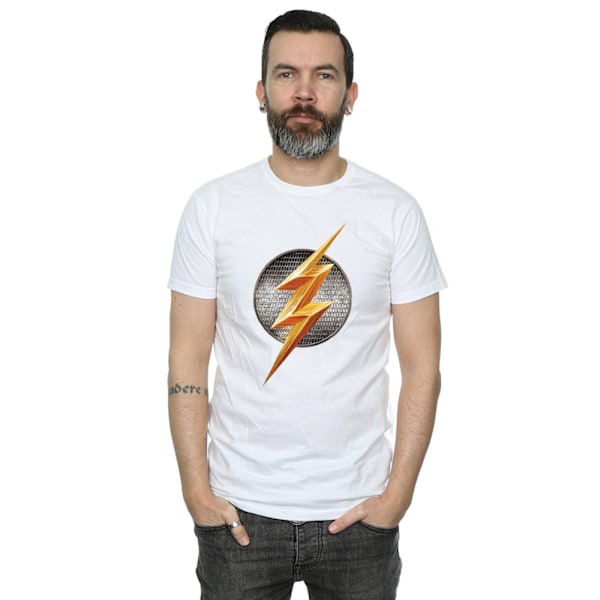 DC Comics Justice League Movie Flash Emblem T-shirt S Vit White S