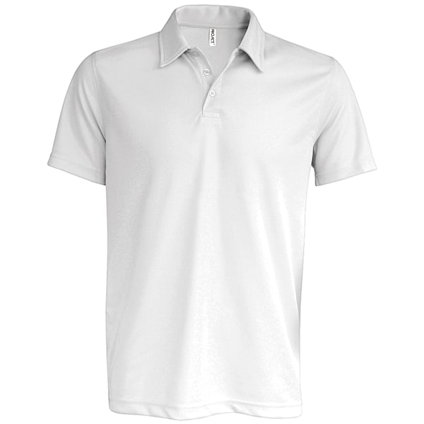 Kariban Proact Herr Kortärmad Performance Poloshirt 2XL Vit White 2XL