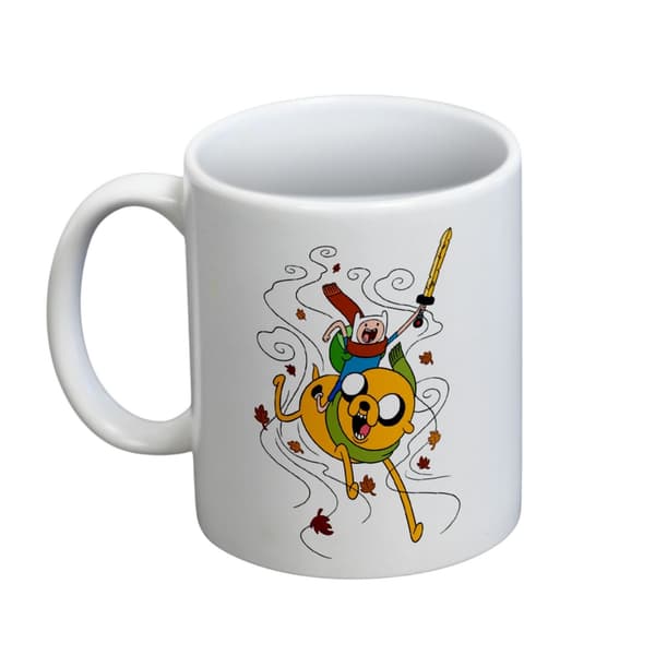 Adventure Time Leaves 330 ml Mugg One Size Vit White One Size