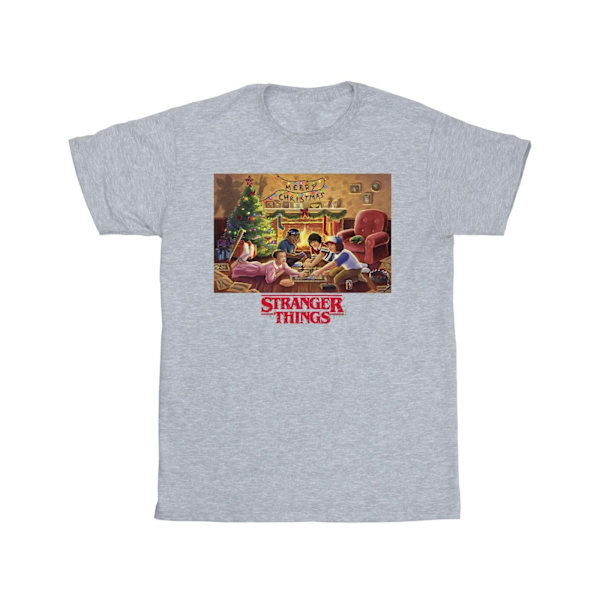 Netflix Girls Stranger Things Julsamling Bomull T-shirt Sports Grey 7-8 Years