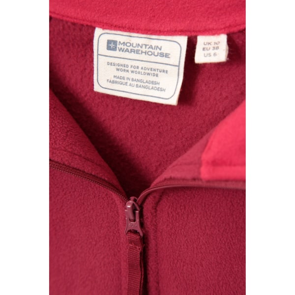 Mountain Warehouse Dam/Damer Montana Halv Zip Fleece Top 10 Dark Red 10 UK