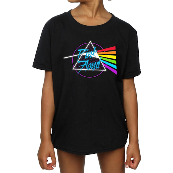 Pink Floyd Girls Neon Darkside Bomull T-Shirt 9-11 År Svart Black 9-11 Years