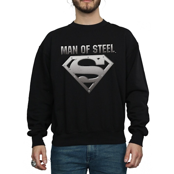 DC Comics Superman Man Of Steel Shield Sweatshirt XXL Svart Black XXL