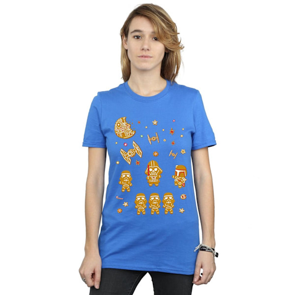 Star Wars Dam/Damer Gingerbread Empire Bomull Boyfriend T-Shirt S Royal Blue S