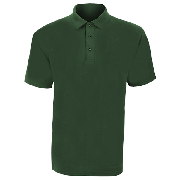 UCC 50/50 Herr enfärgad pikétröja med korta ärmar 4XL Flaska G Bottle Green 4XL