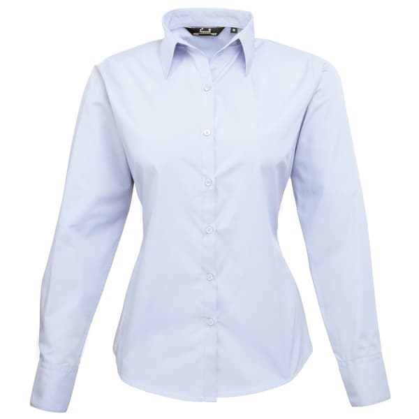 Premier Dam/Dam Poplin Långärmad Blus 8 Svart Black 8