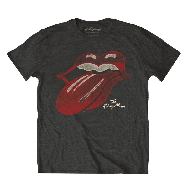 The Rolling Stones Unisex Vuxen Vintage Logotyp T-shirt XXL Charco Charcoal Grey XXL