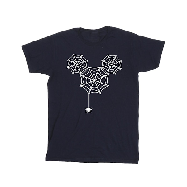 Disney Girls Mickey Mouse Spider Web Head Bomull T-shirt 3-4 år Navy Blue 3-4 Years