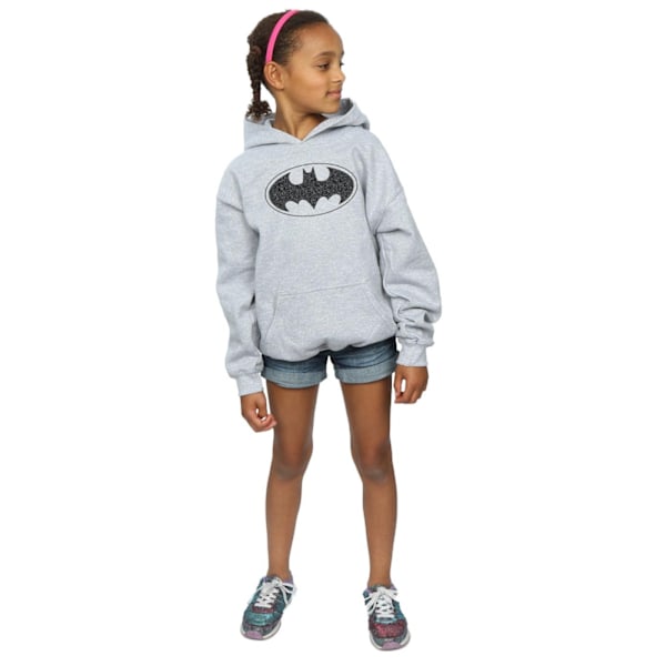 DC Comics Girls Batman One Colour Logo Hoodie 12-13 år Sport Sports Grey 12-13 Years