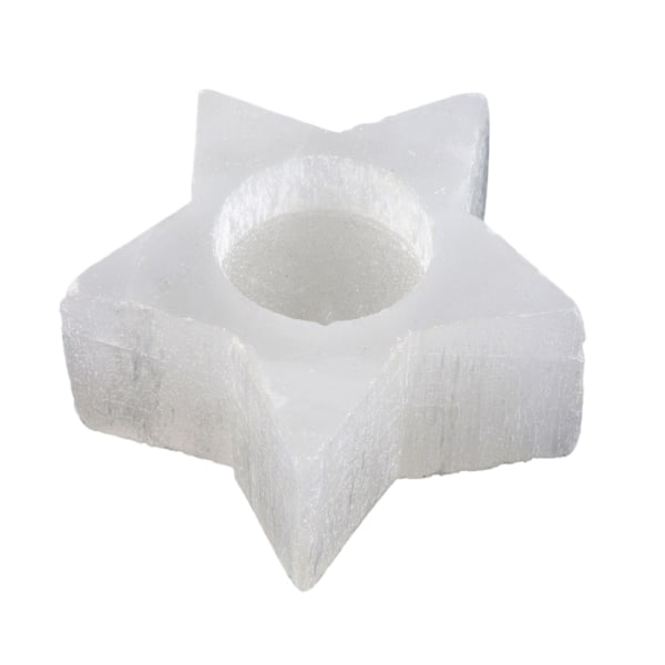Något Annorlunda Selenit Stjärna Tealight Hållare En Storlek Vit White One Size
