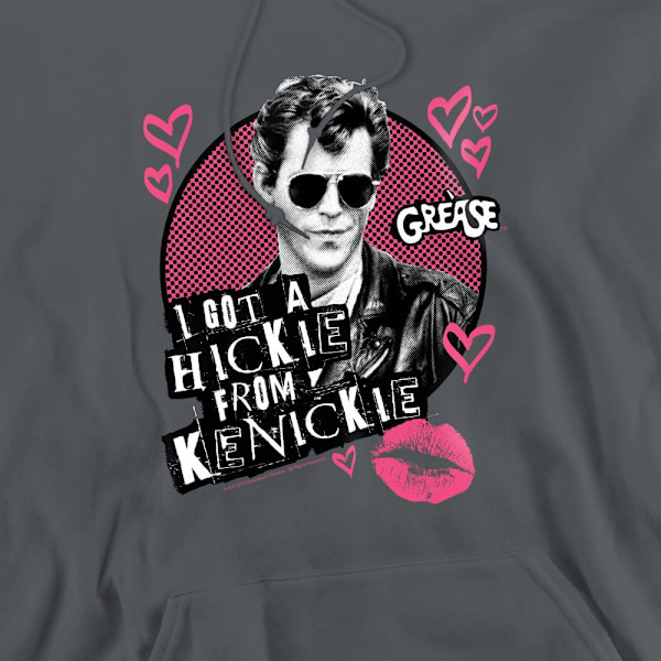 Grease Herr Kenickie Hoodie XXL Kolgrå Charcoal XXL