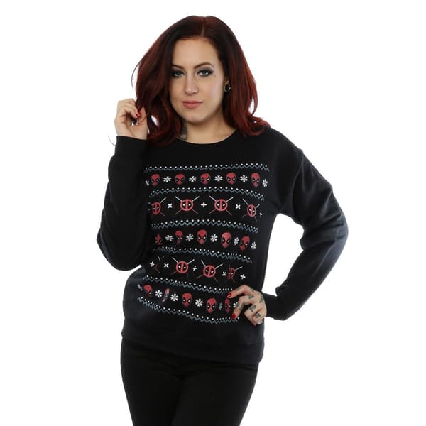 Marvel Dam/Dam Deadpool Jultröja S Svart Black S
