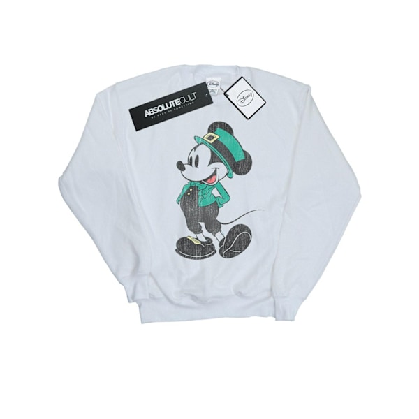 Disney Herr Mickey Mouse St Patrick Kostym Sweatshirt XL Vit White XL