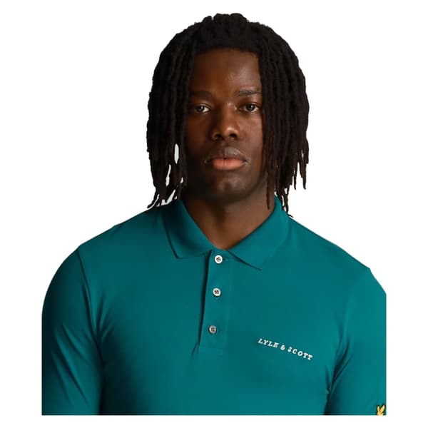 Lyle & Scott Herrbroderad Logotyp Pikétröja S Grön Green S