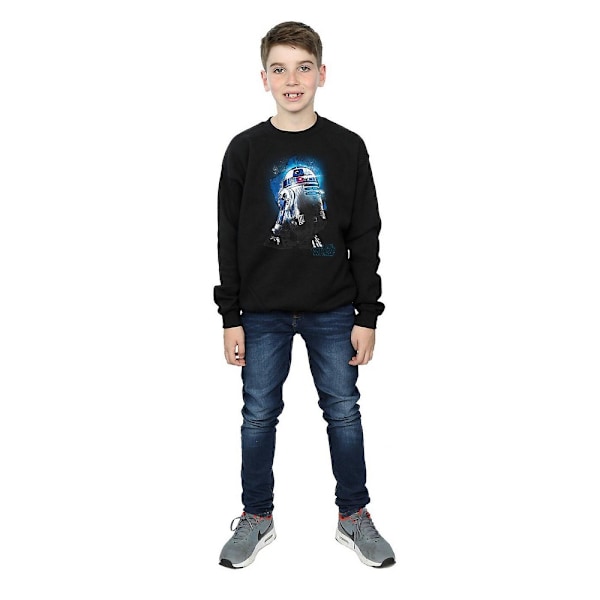 Star Wars: The Last Jedi Boys R2-D2 Borstad Sweatshirt 9-11 År Black 9-11 Years