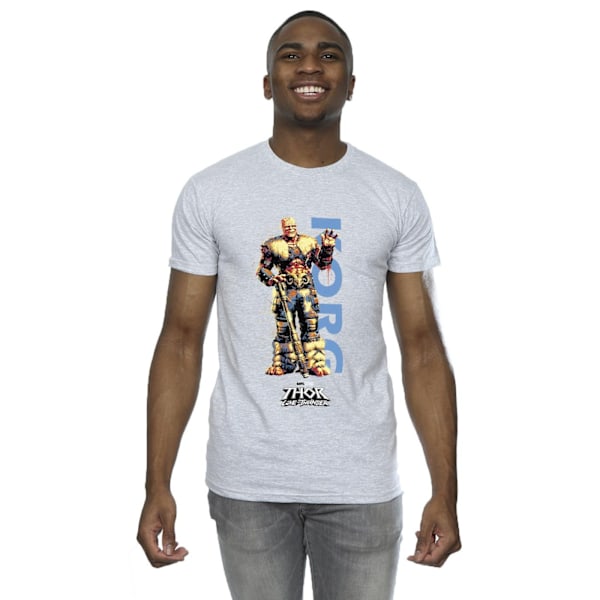 Marvel Herr Thor Love And Thunder Korg Wave T-Shirt S Sports Grå Sports Grey S