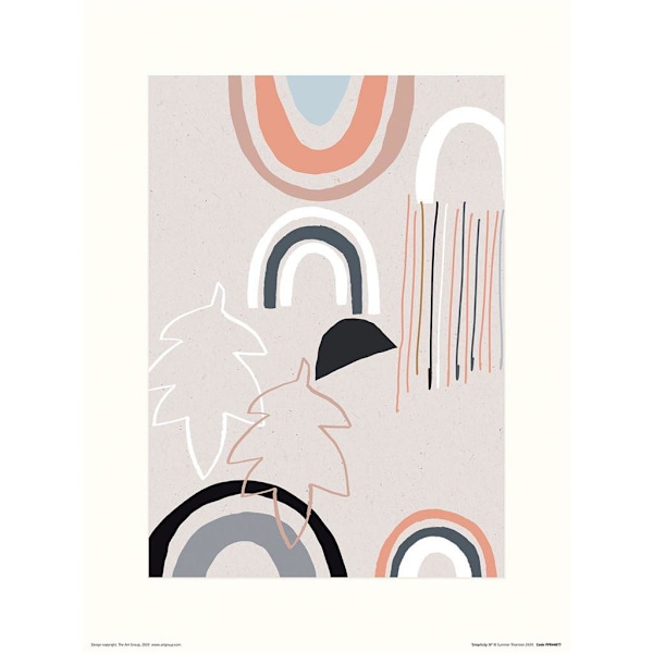 Summer Thornton Simplicity IV Print 40cm x 30cm Kräm/Brun/Blå Cream/Brown/Blue 40cm x 30cm