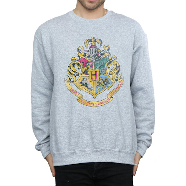 Harry Potter Herr Hogwarts Crest Bomullströja XXL Sports G Sports Grey XXL