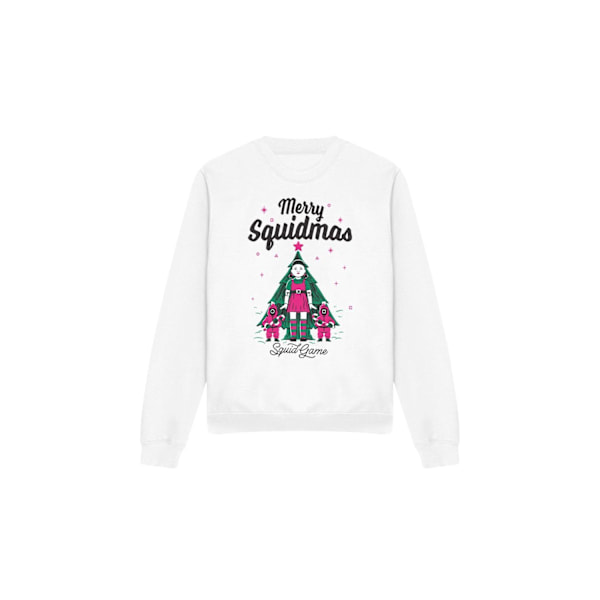 Squid Game Unisex Vuxen Merry Squidmas Sweatshirt XL Vit White XL