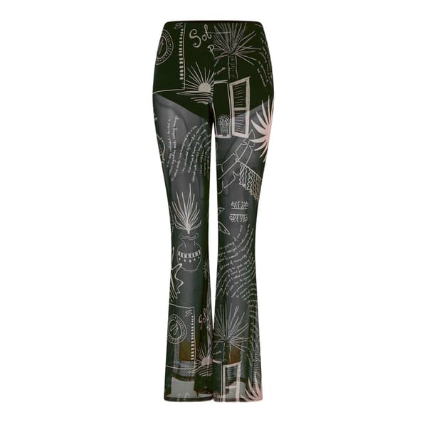 Never Fully Dressed Dam Palm Tree High Rise Byxor Black/White 12 UK