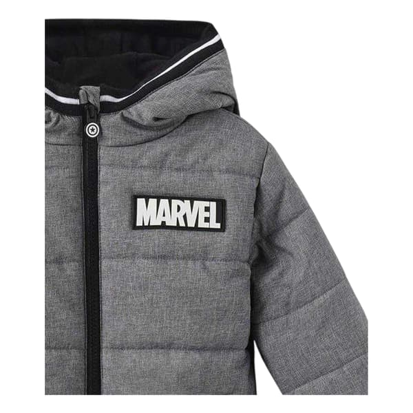 Marvel Barn/Kids Logotyp Vadderad Jacka 7-8 År Grå Grey 7-8 Years