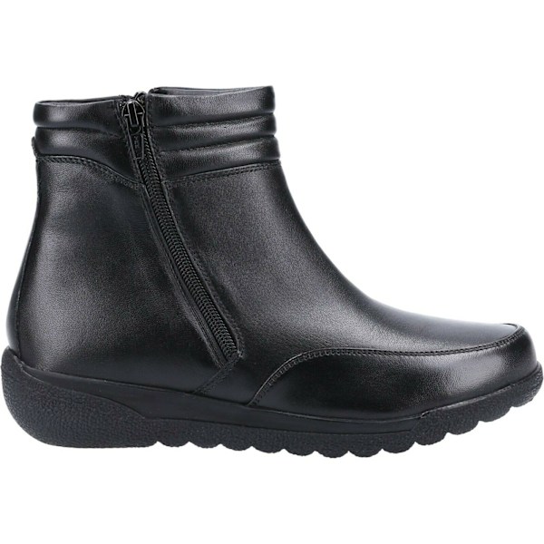 Fleet & Foster Dam/Damer Marocko Dubbel Dragkedja Läder Ankel Boots Black 5 UK