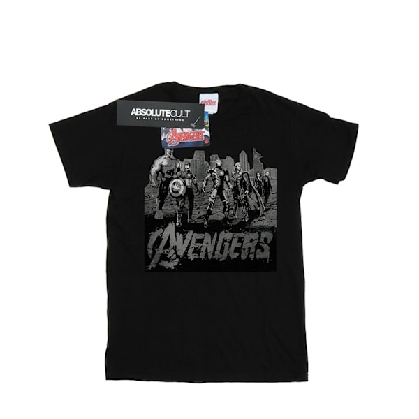 Marvel Girls Avengers Mono Team Art Bomull T-shirt 9-11 år B Black 9-11 Years