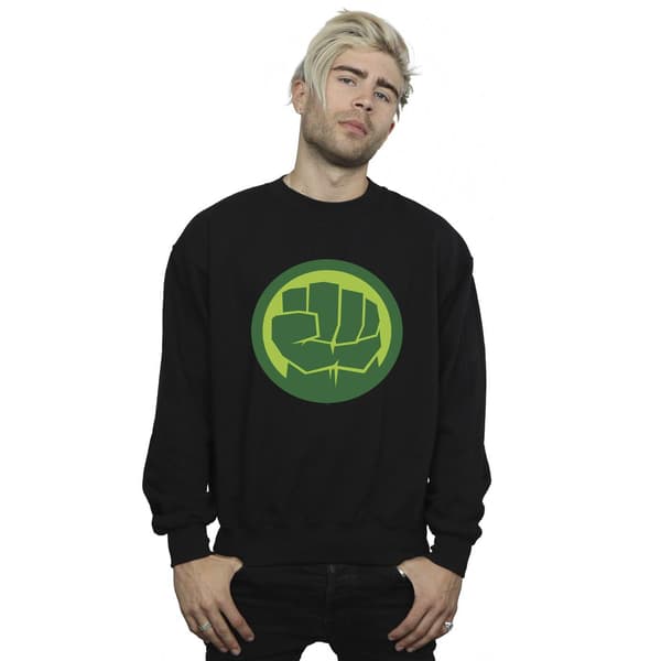 Marvel Herr Hulk Bröstlogga Sweatshirt S Svart Black S