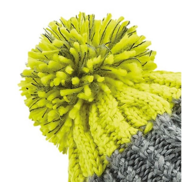 Beechfield Unisex Vuxen Apres Cuffed Beanie One Size Ljusgrå/Citron Light Grey/Citron One Size