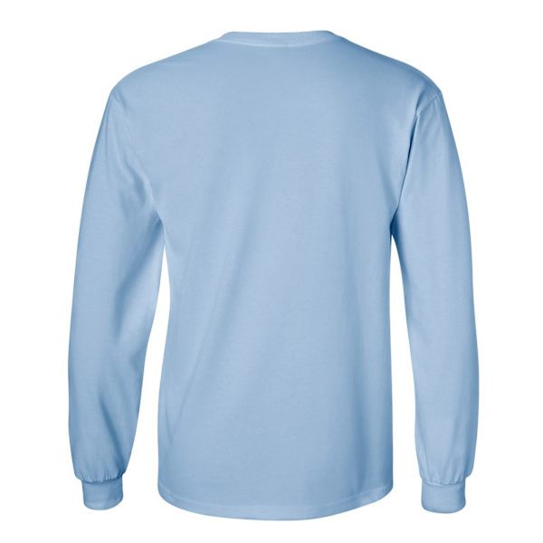 Gildan Herr Plain Crew Neck Ultra Cotton Långärmad T-shirt XL Light Blue XL