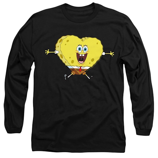 SvampBob Fyrkant Unisex Vuxen Hjärtformad Svamp Valentin Black S