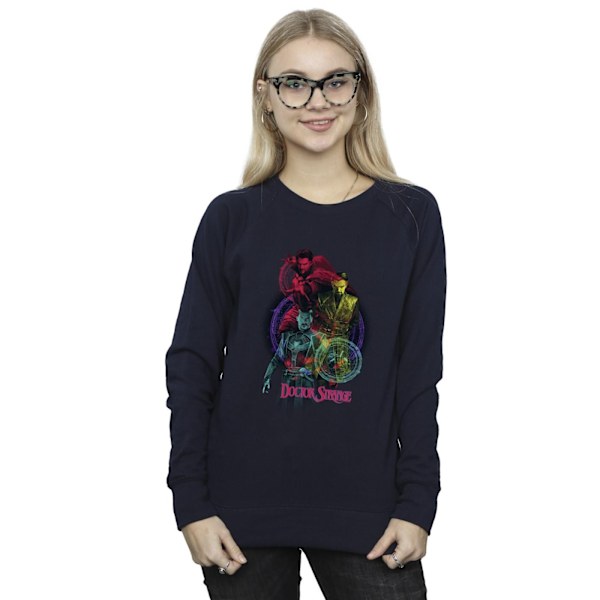 Marvel Dam/Kvinnor Doctor Strange Rainbow Sweatshirt L Marinblå B Navy Blue L