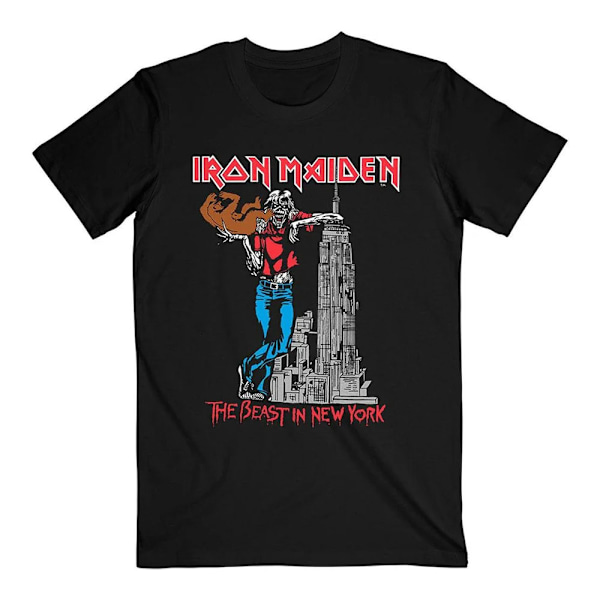 Iron Maiden Unisex Vuxen The Beast In New York Baktryck T-shirt Black M