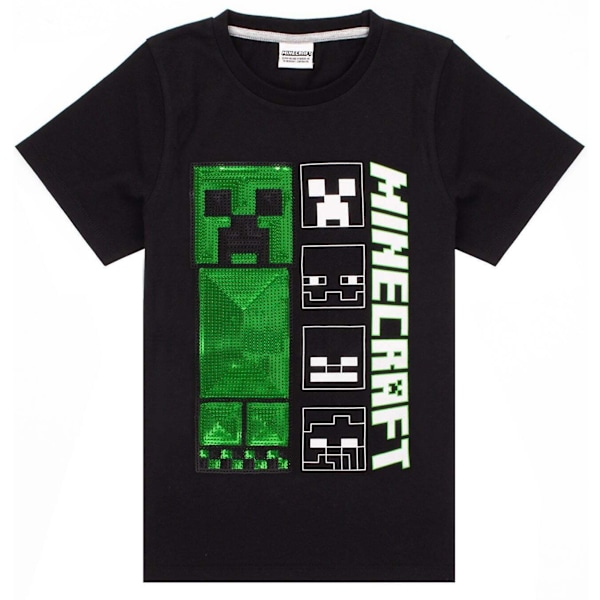 Minecraft Pojkar Kort Pyjamasset 6-7 År Svart/Grön/Grå Black/Green/Grey 6-7 Years