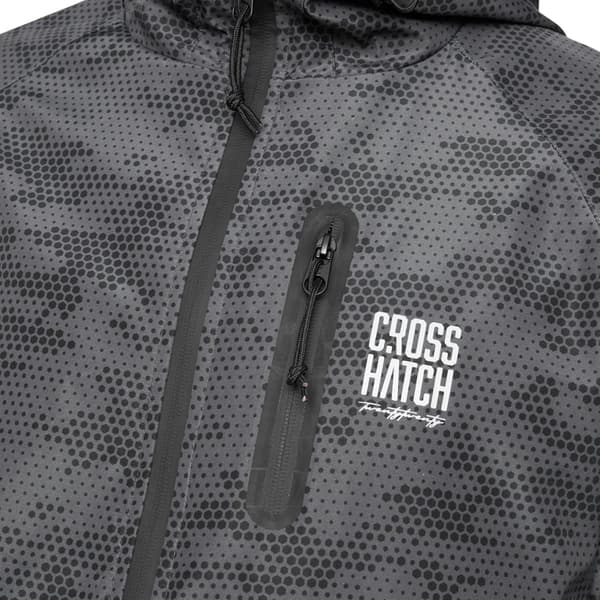 Crosshatch Janscore Jacka med Tryck för Män XL Grå Grey XL