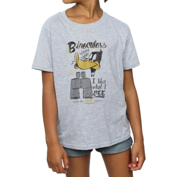 Looney Tunes Girls Daffy Duck Kikare Bomull T-shirt 12-13 Y Sports Grey 12-13 Years